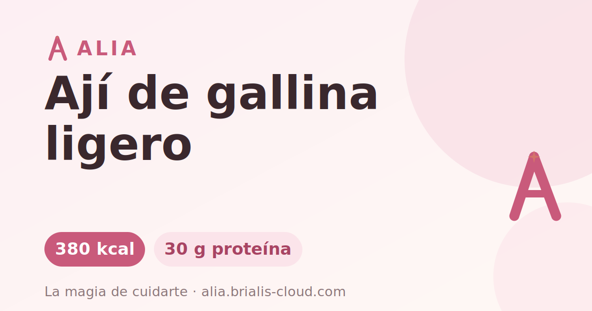 Ají de gallina ligero