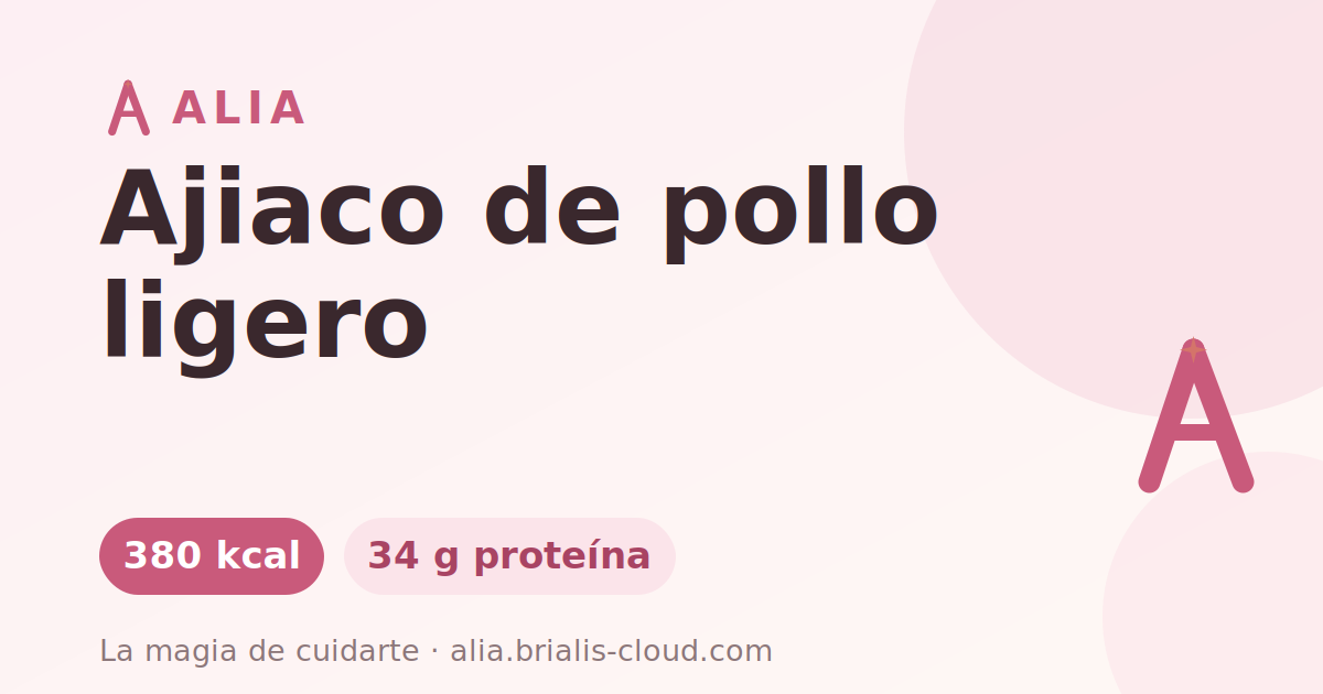 Ajiaco de pollo ligero