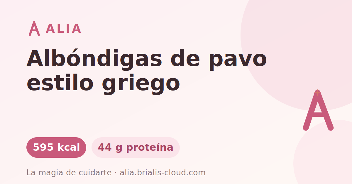 Albóndigas de pavo estilo griego