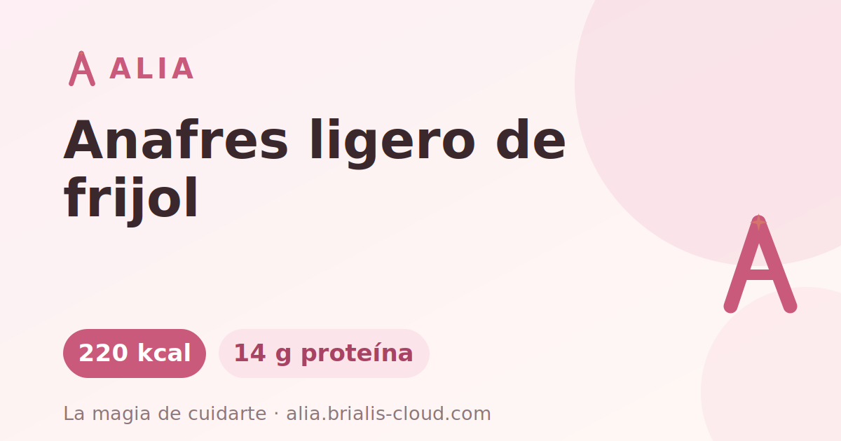 Anafres ligero de frijol