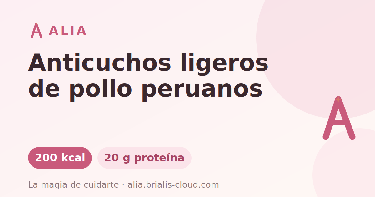 Anticuchos ligeros de pollo peruanos