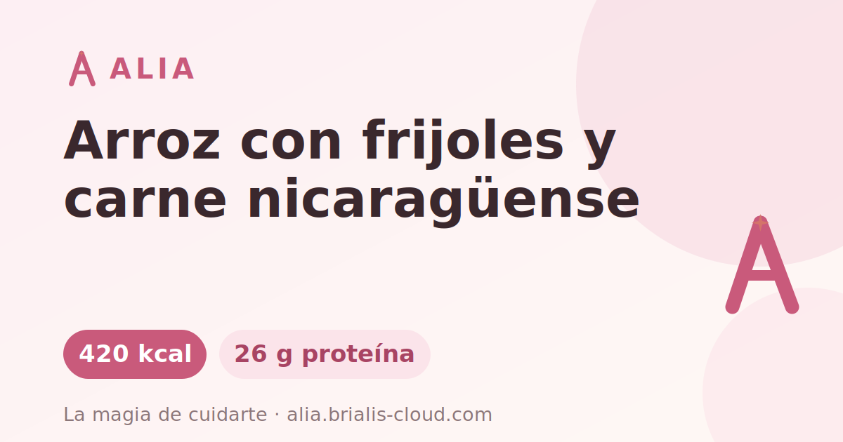 Arroz con frijoles y carne nicaragüense