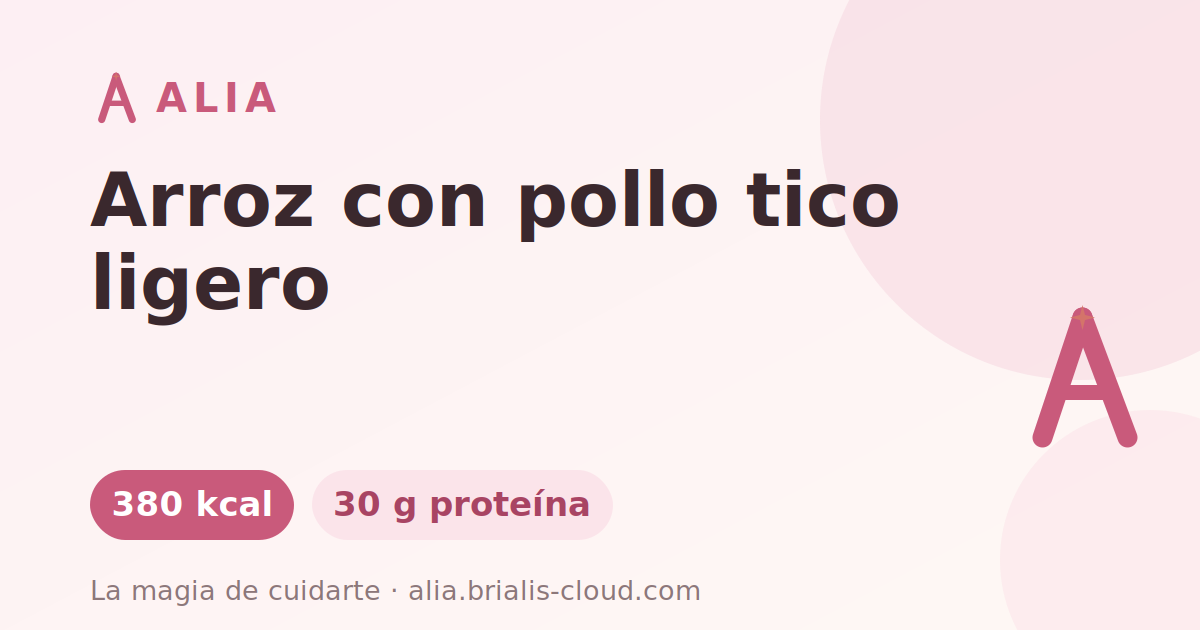 Arroz con pollo tico ligero