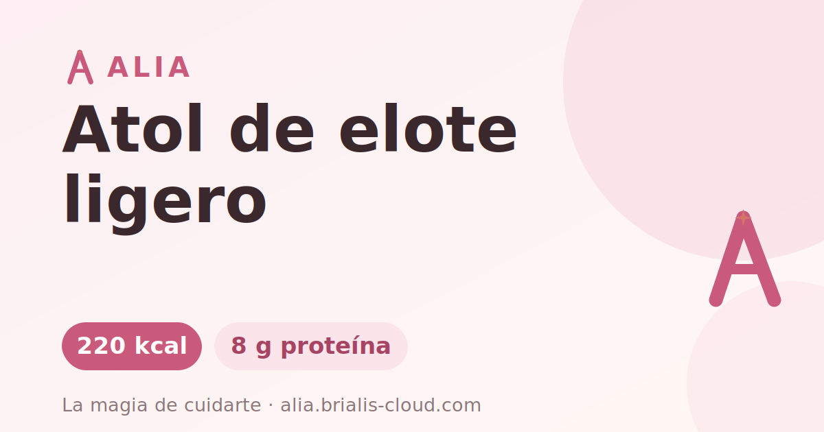 Atol de elote ligero