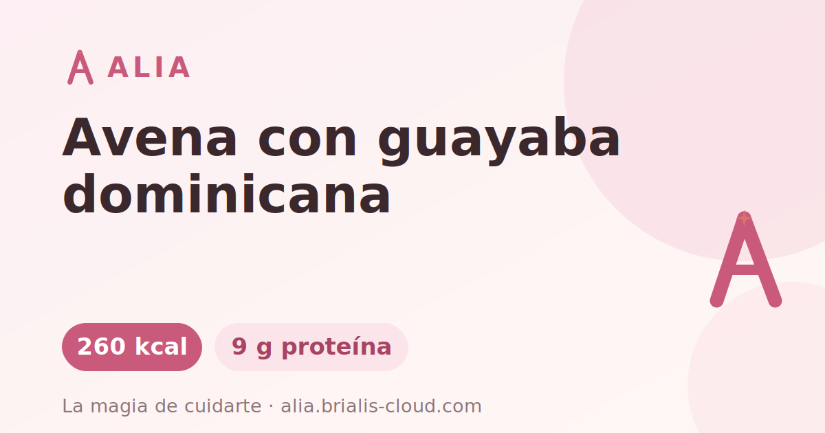 Avena con guayaba dominicana