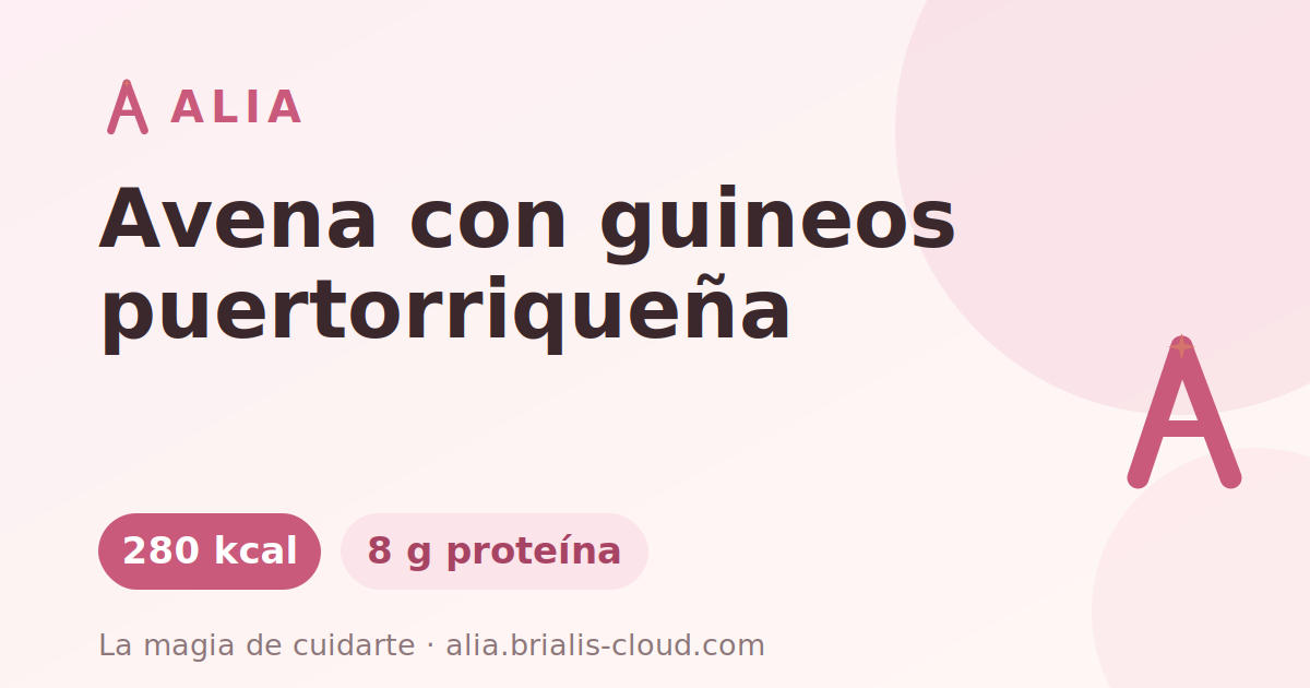 Avena con guineos puertorriqueña