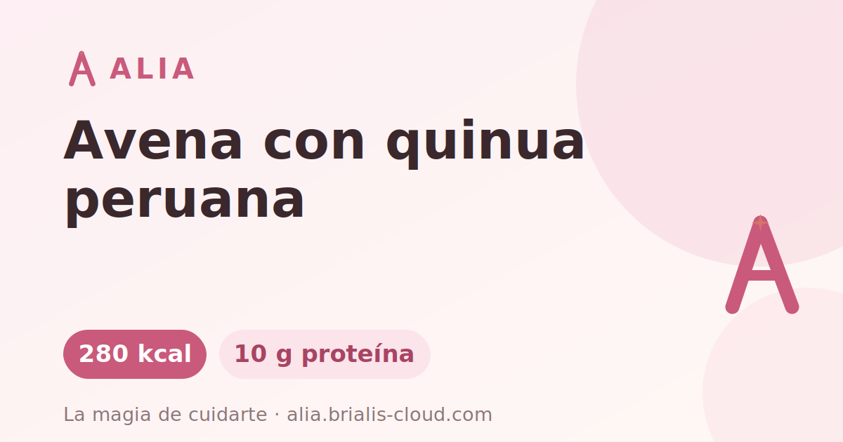 Avena con quinua peruana