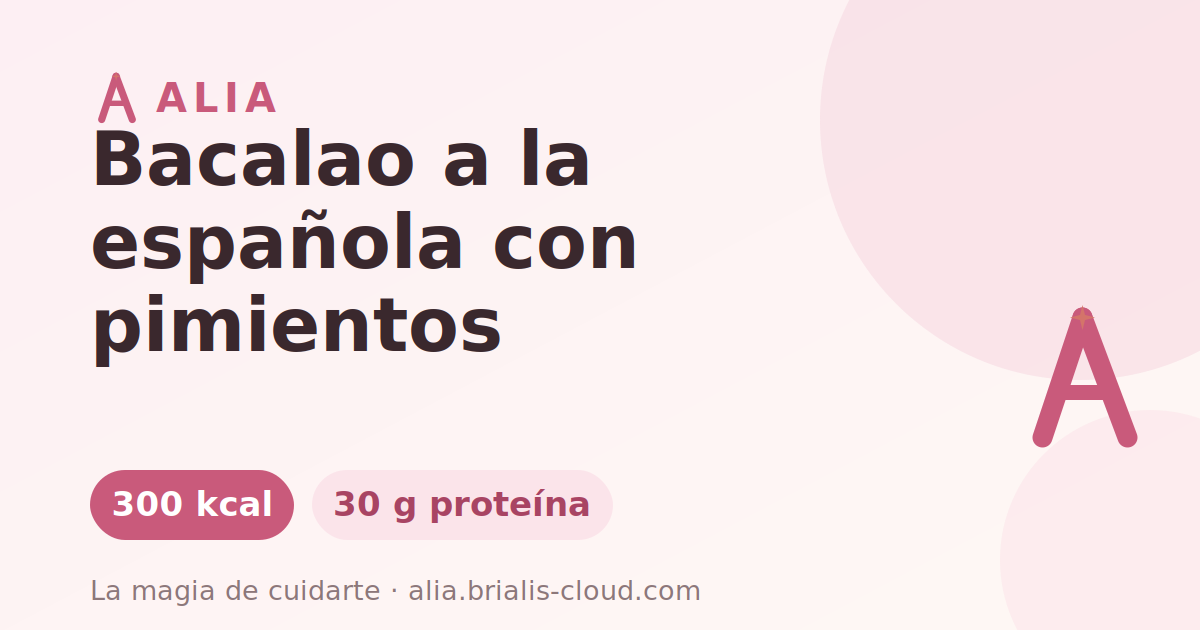 Bacalao a la española con pimientos