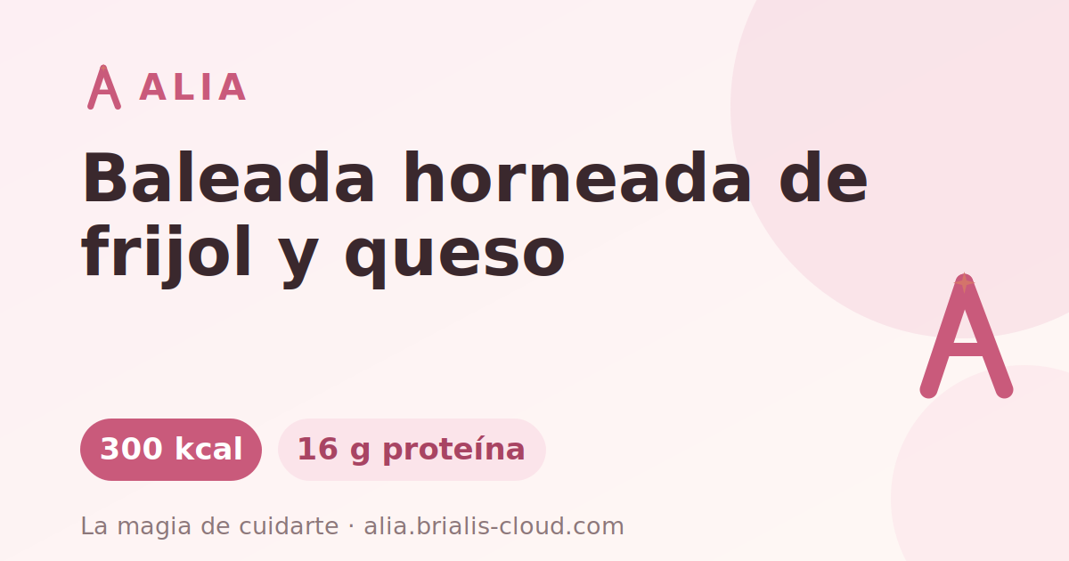 Baleada horneada de frijol y queso