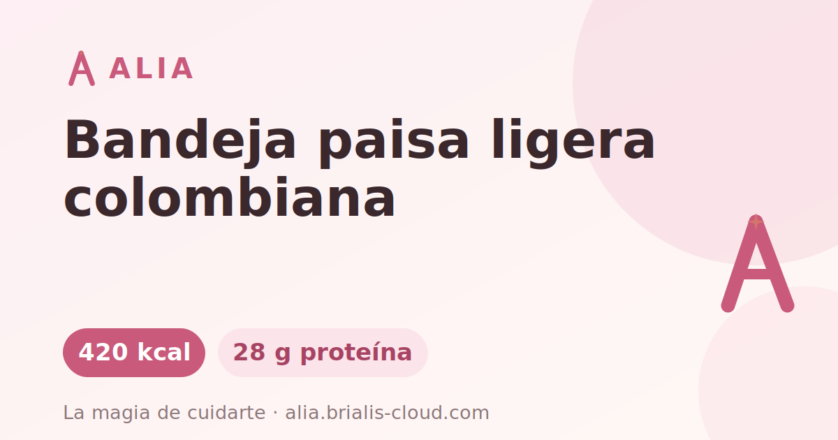 Bandeja paisa ligera colombiana