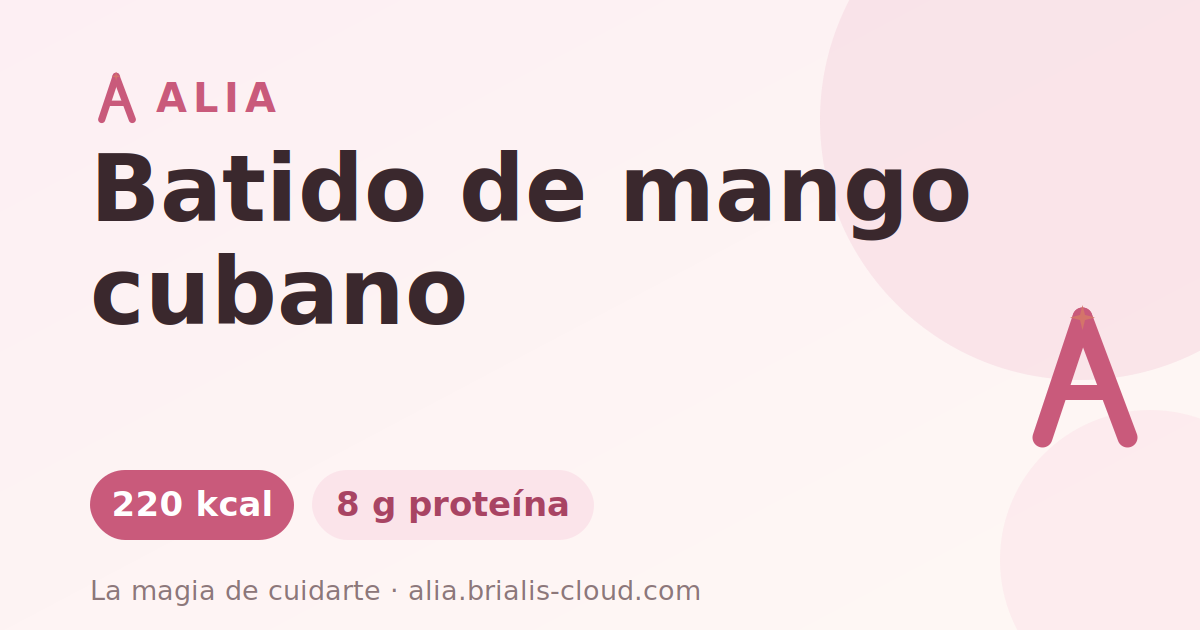 Batido de mango cubano