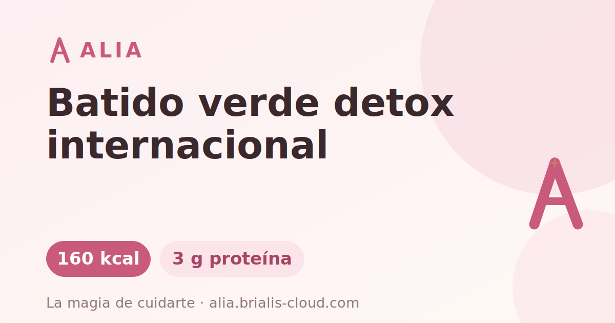 Batido verde detox internacional