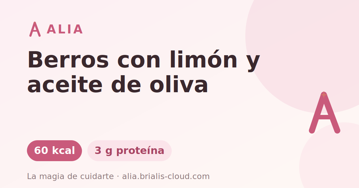 Berros con limón y aceite de oliva