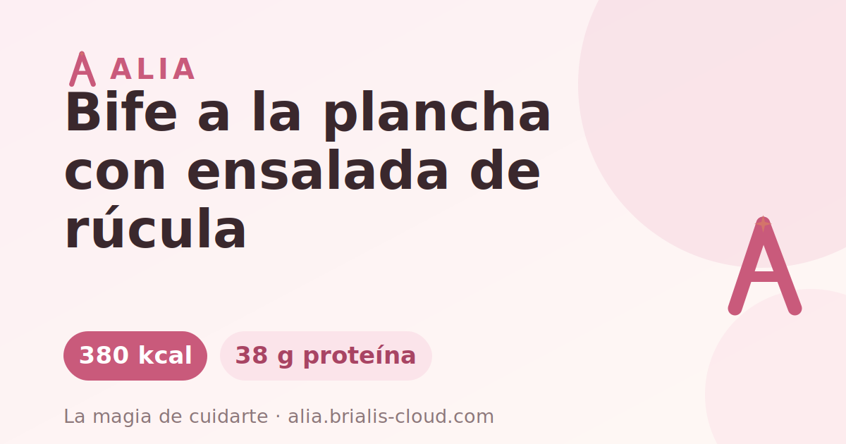 Bife a la plancha con ensalada de rúcula