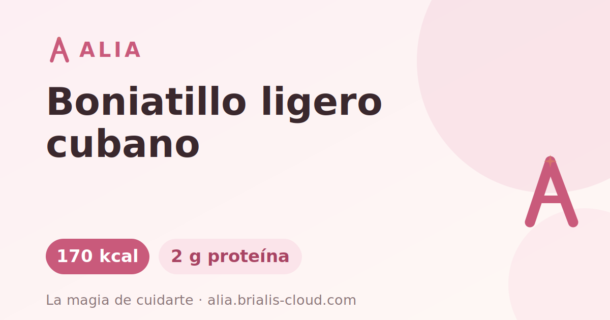 Boniatillo ligero cubano