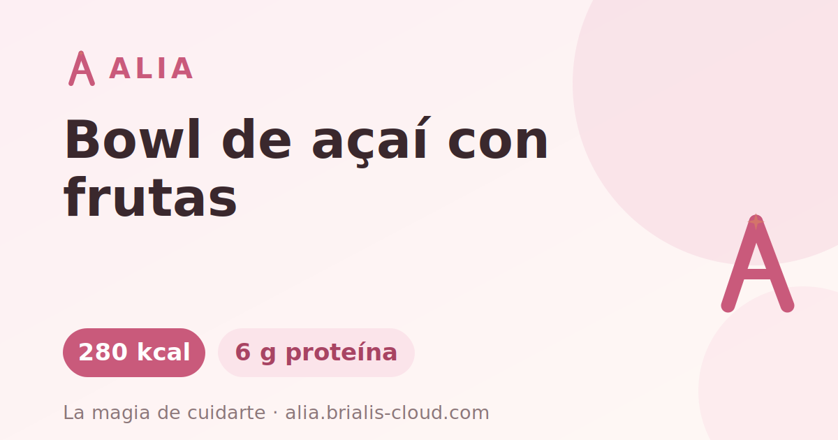 Bowl de açaí con frutas