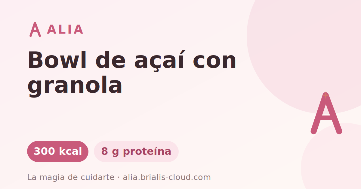 Bowl de açaí con granola
