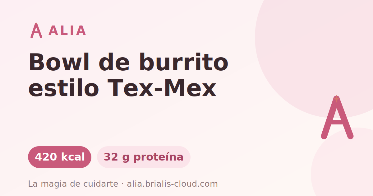 Bowl de burrito estilo Tex-Mex