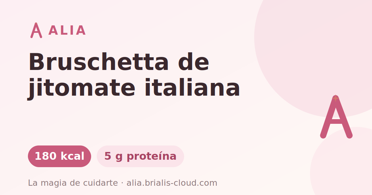 Bruschetta de jitomate italiana