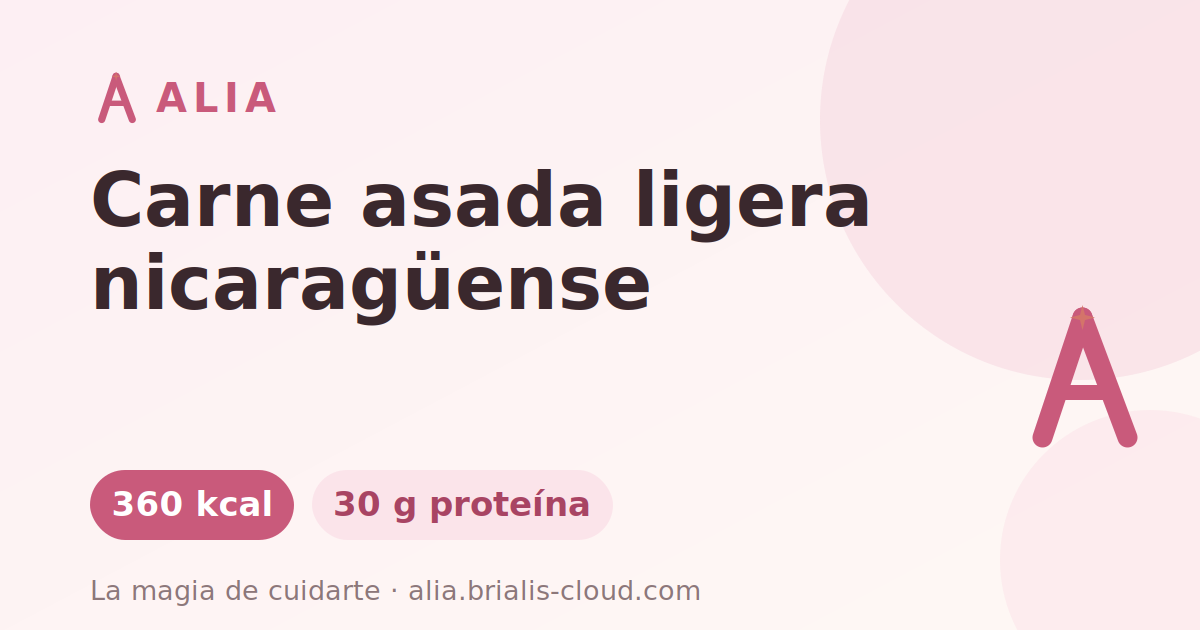 Carne asada ligera nicaragüense