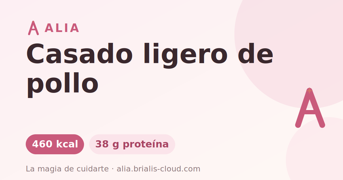 Casado ligero de pollo