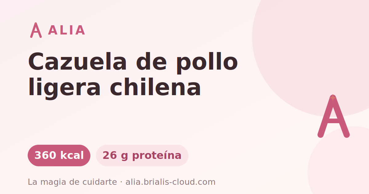 Cazuela de pollo ligera chilena