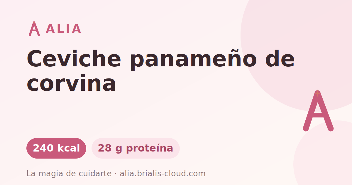 Ceviche panameño de corvina