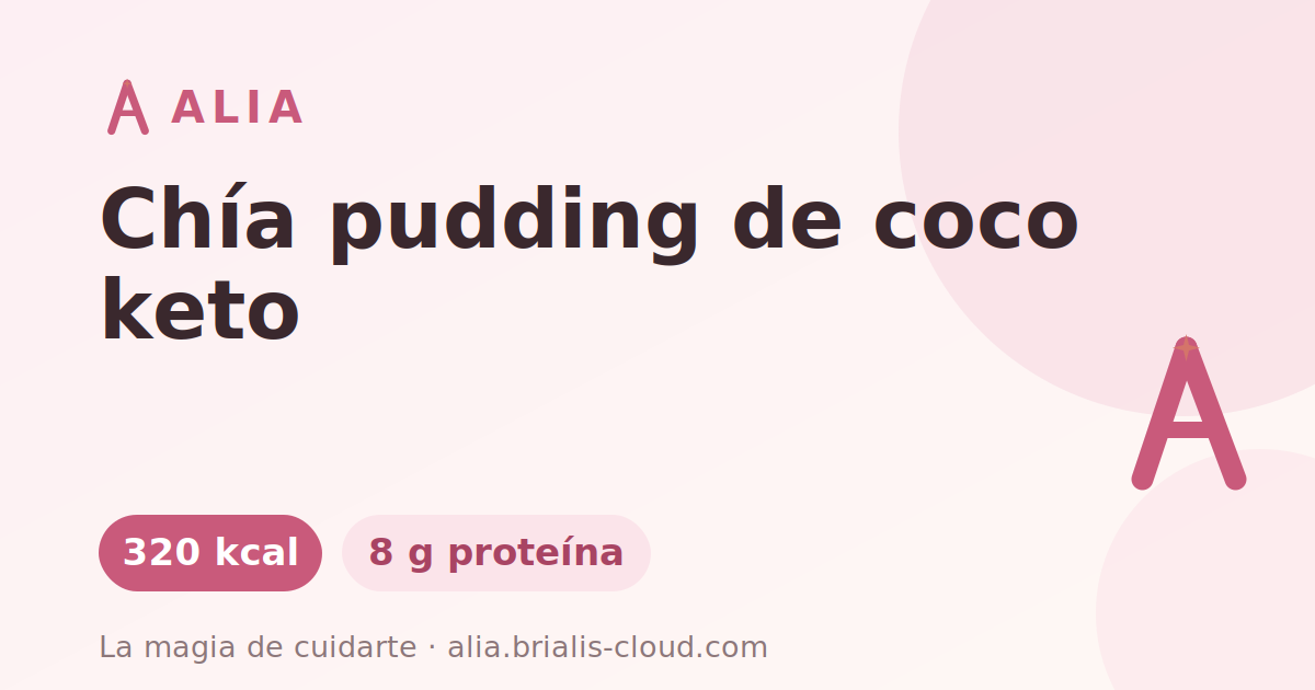 Chía pudding de coco keto