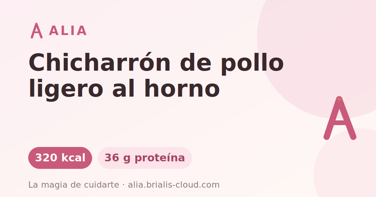 Chicharrón de pollo ligero al horno