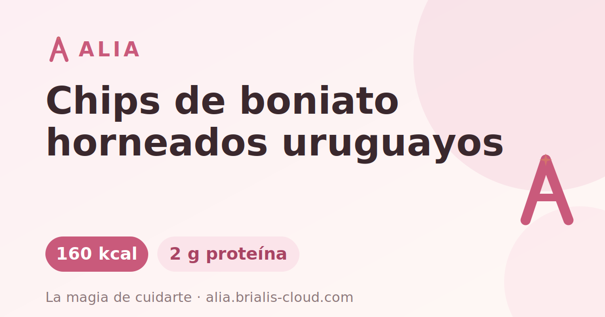 Chips de boniato horneados uruguayos