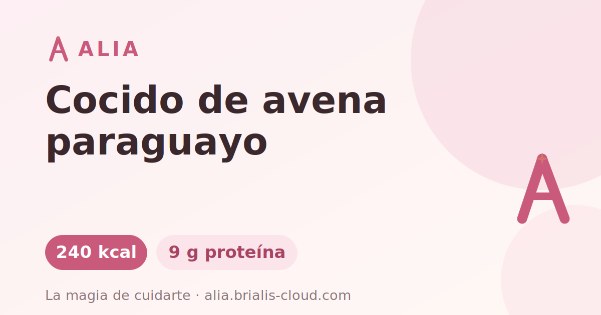 Cocido de avena paraguayo