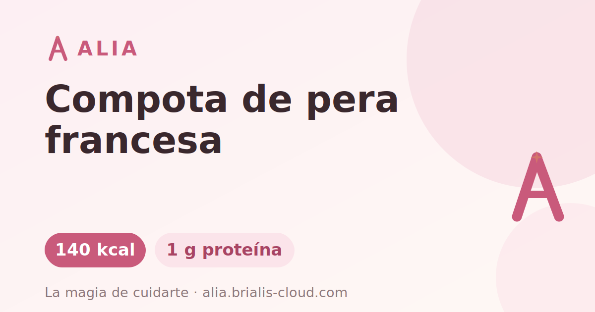 Compota de pera francesa