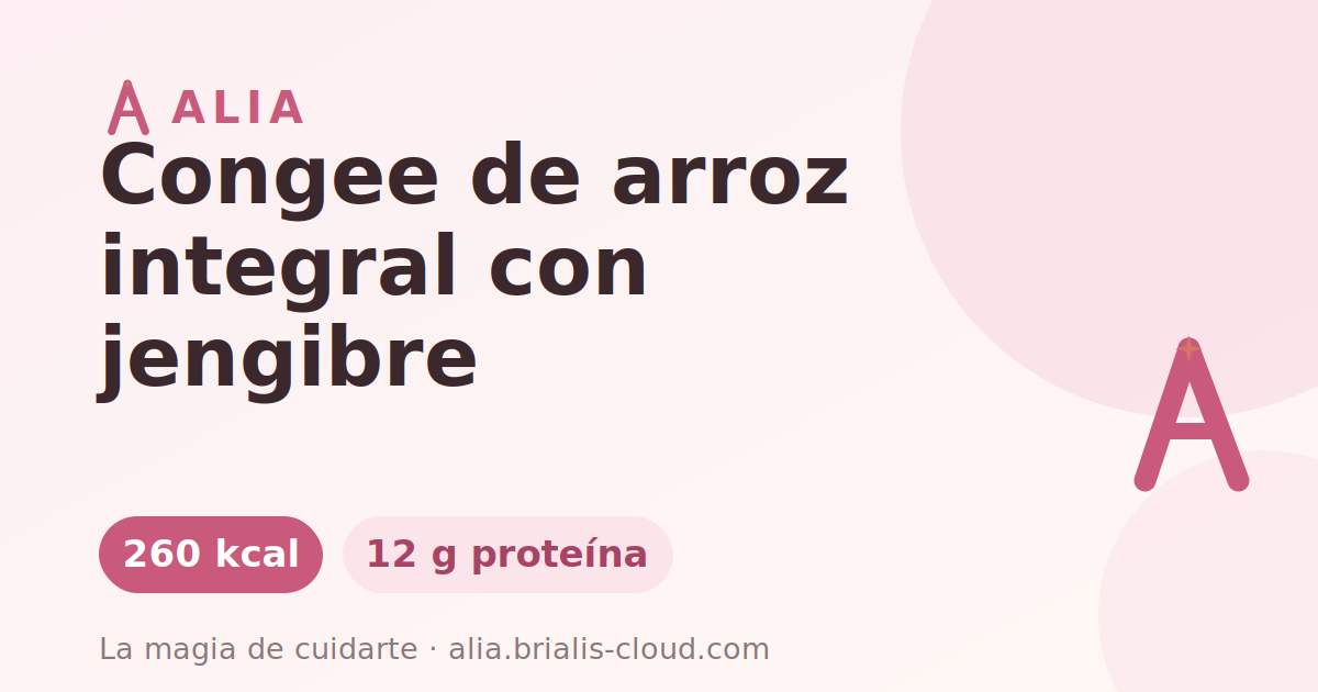 Congee de arroz integral con jengibre