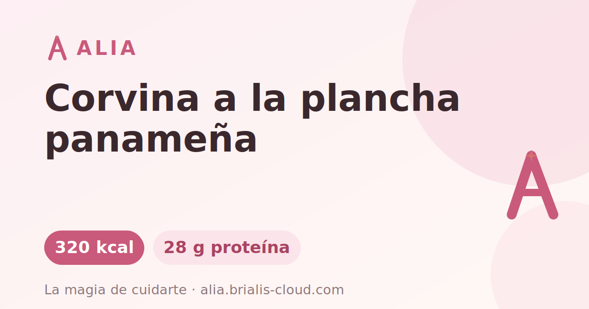 Corvina a la plancha panameña
