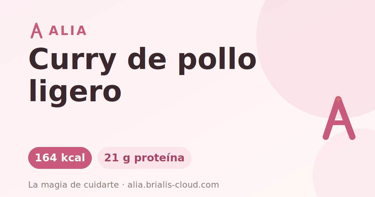 Curry de pollo ligero