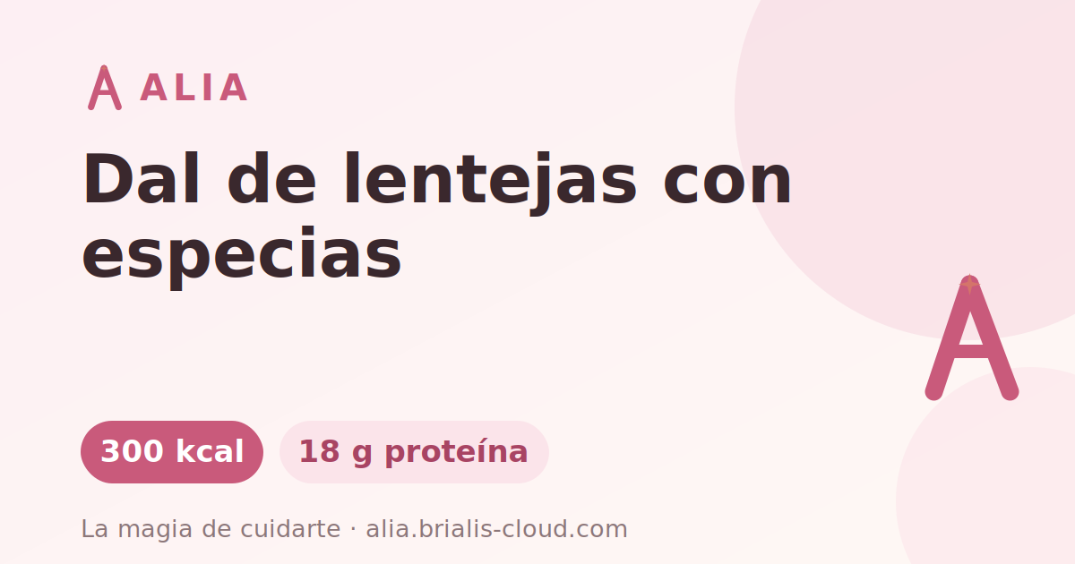 Dal de lentejas con especias