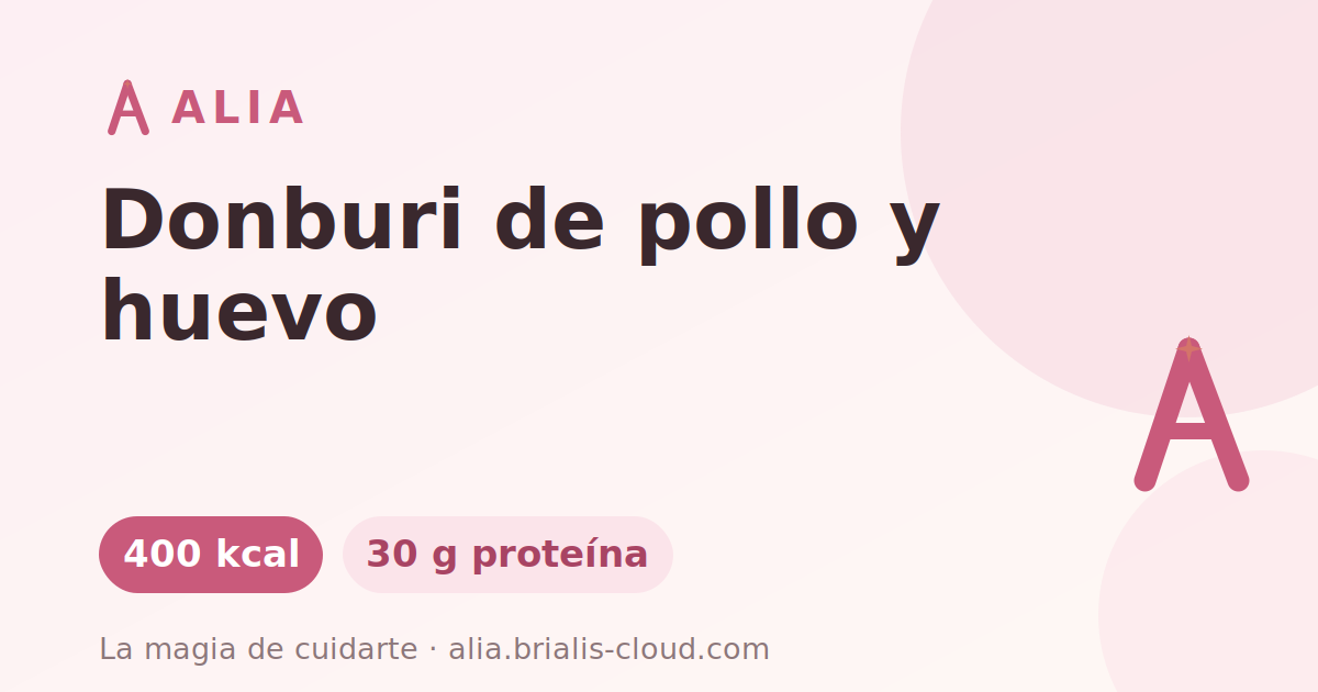 Donburi de pollo y huevo