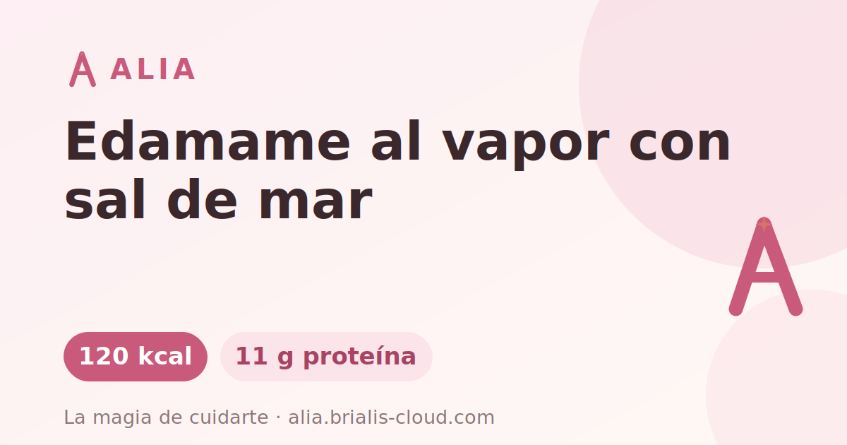 Edamame al vapor con sal de mar