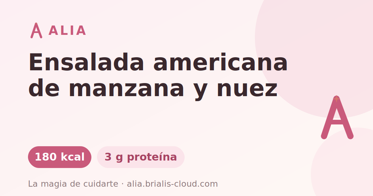 Ensalada americana de manzana y nuez