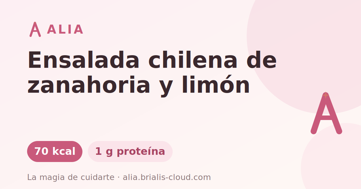 Ensalada chilena de zanahoria y limón