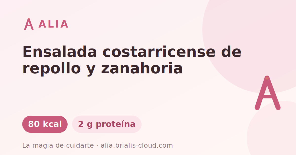 Ensalada costarricense de repollo y zanahoria