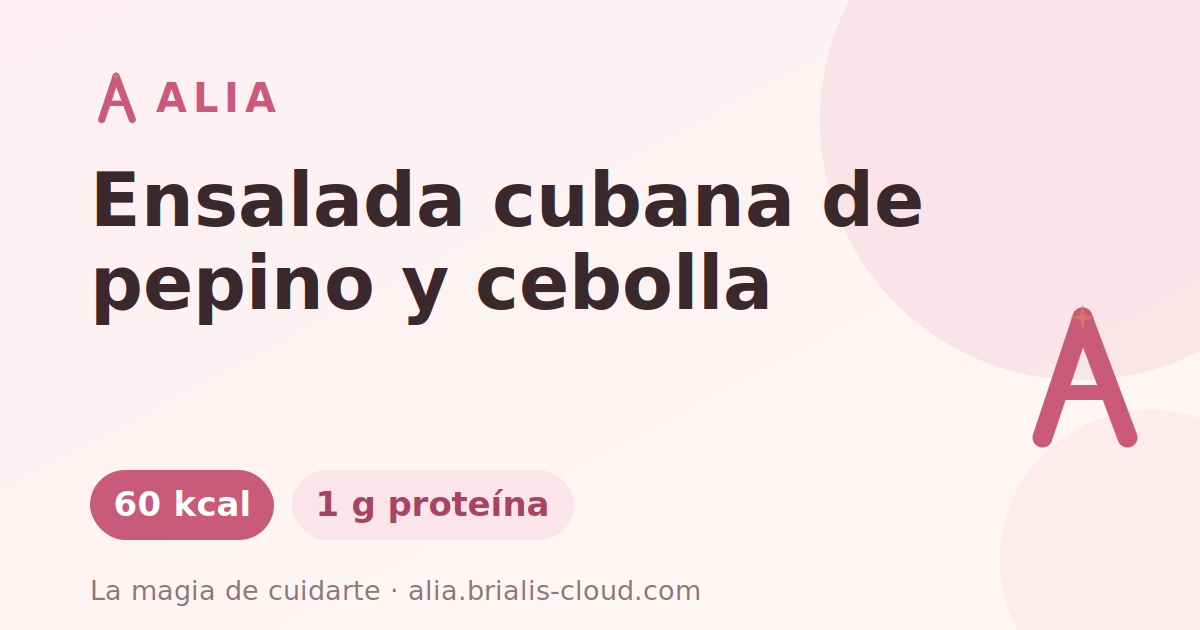 Ensalada cubana de pepino y cebolla