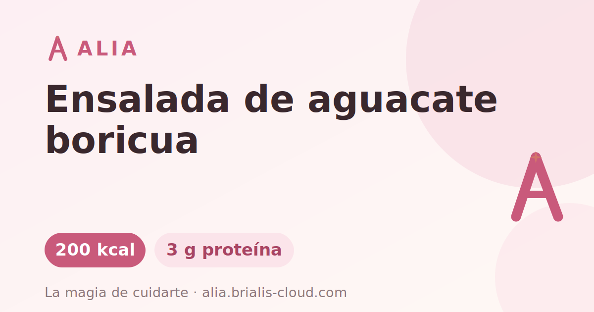 Ensalada de aguacate boricua