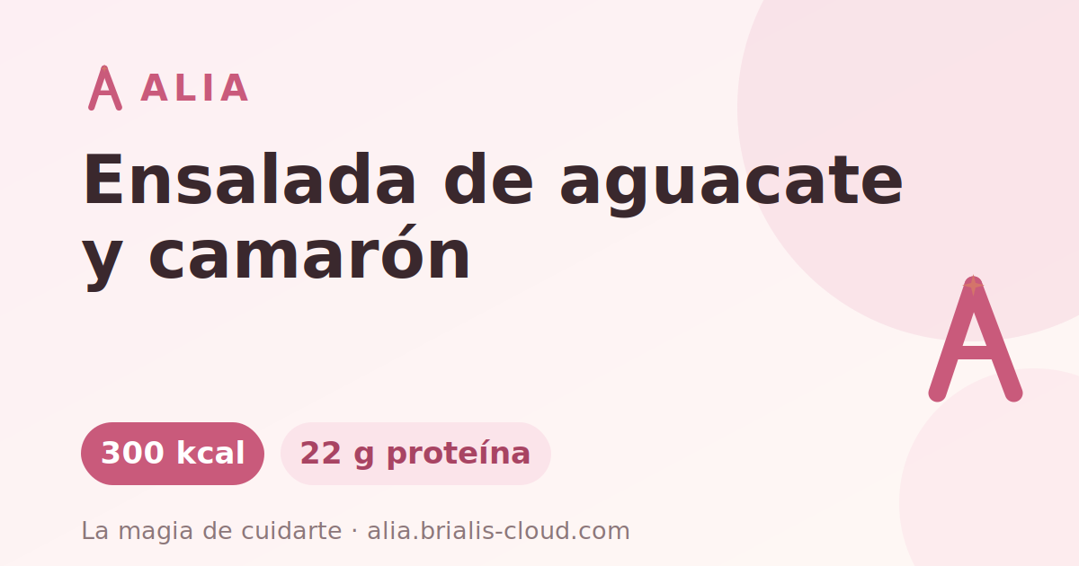 Ensalada de aguacate y camarón