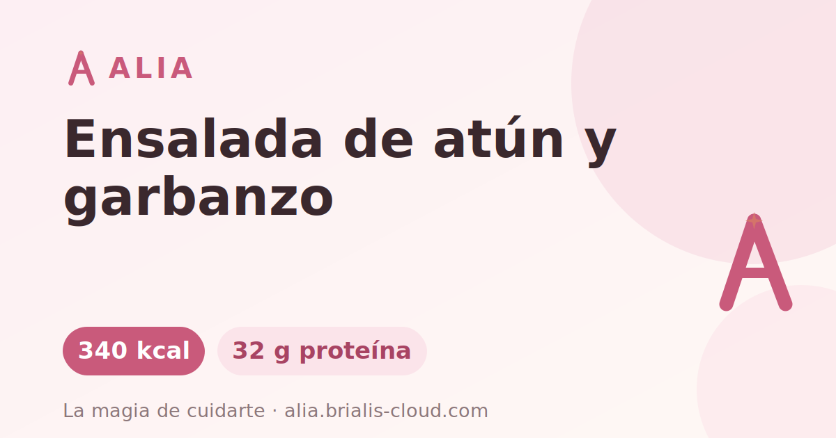 Ensalada de atún y garbanzo