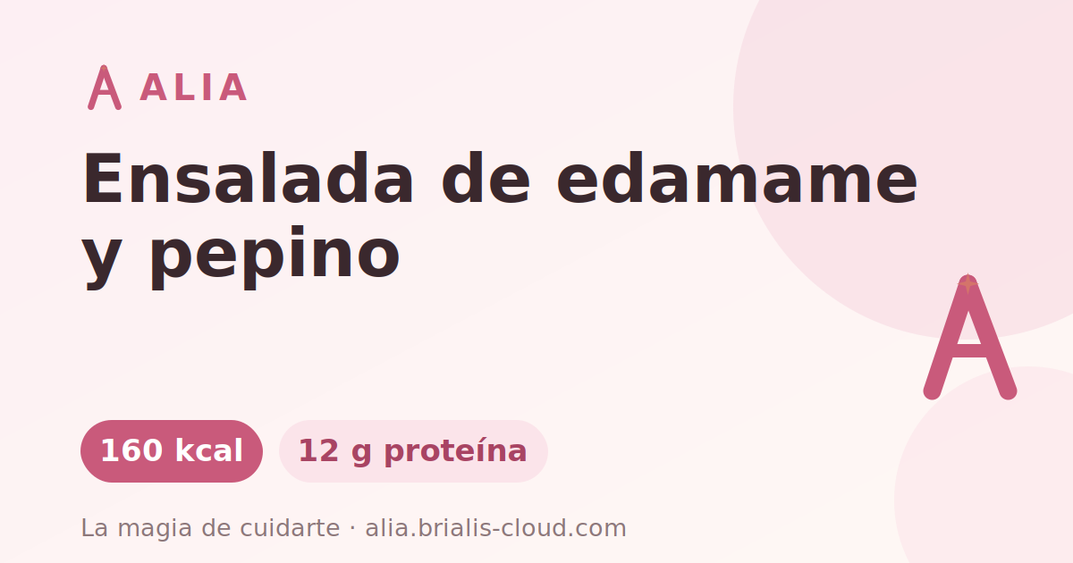 Ensalada de edamame y pepino
