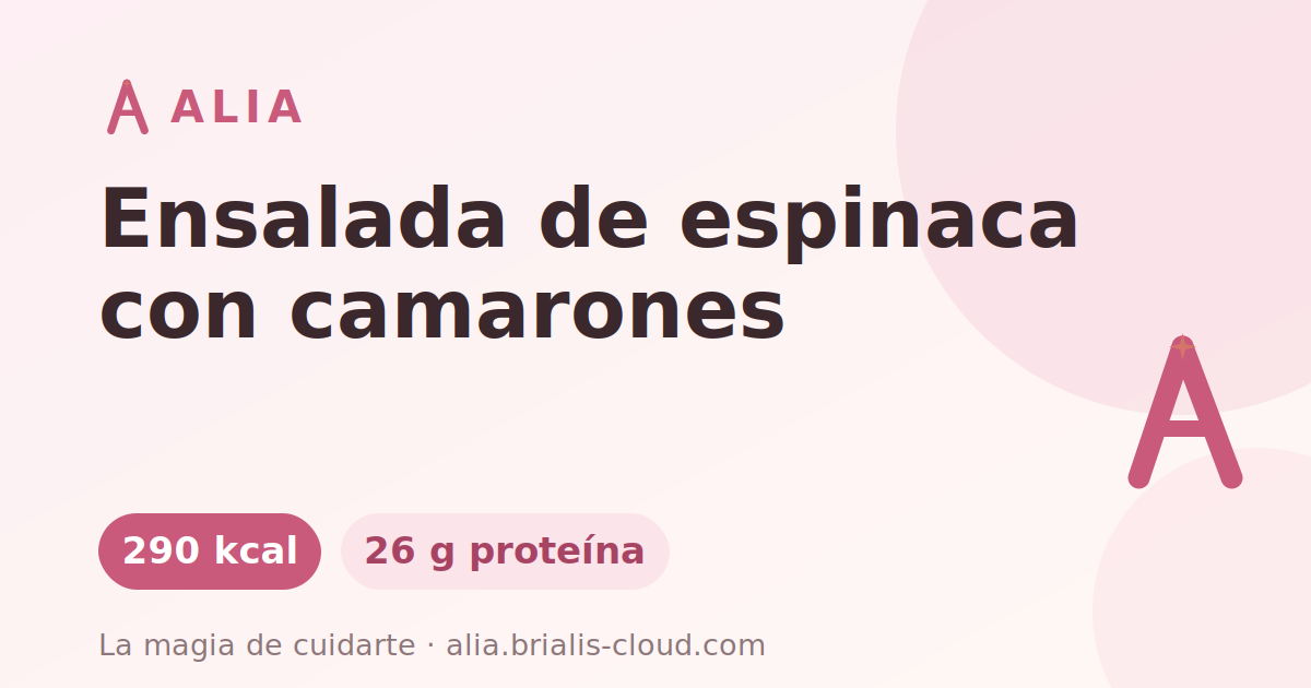 Ensalada de espinaca con camarones