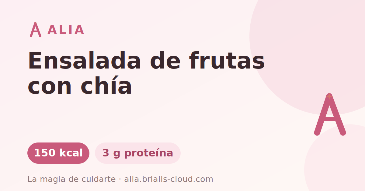 Ensalada de frutas con chía