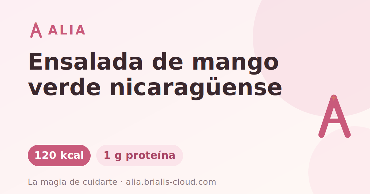 Ensalada de mango verde nicaragüense