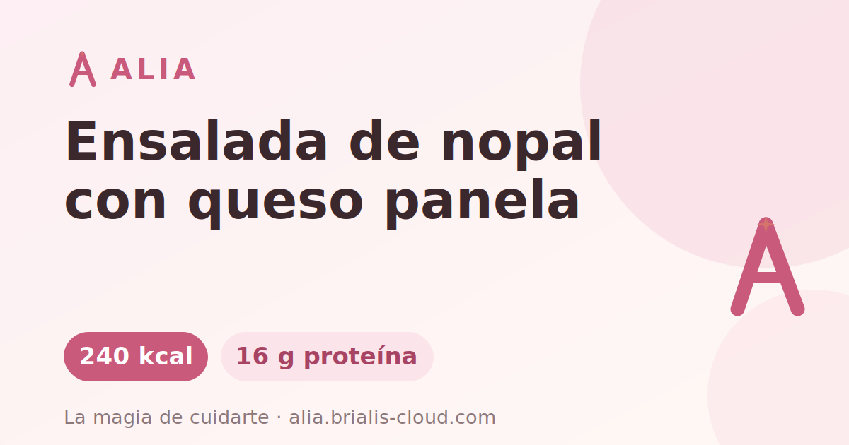 Ensalada de nopal con queso panela